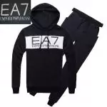 armani survetement ea7 hommes hoodie air03 noir blance